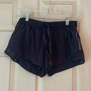 Lululemon Navy Blue Hotty Hot Shorts